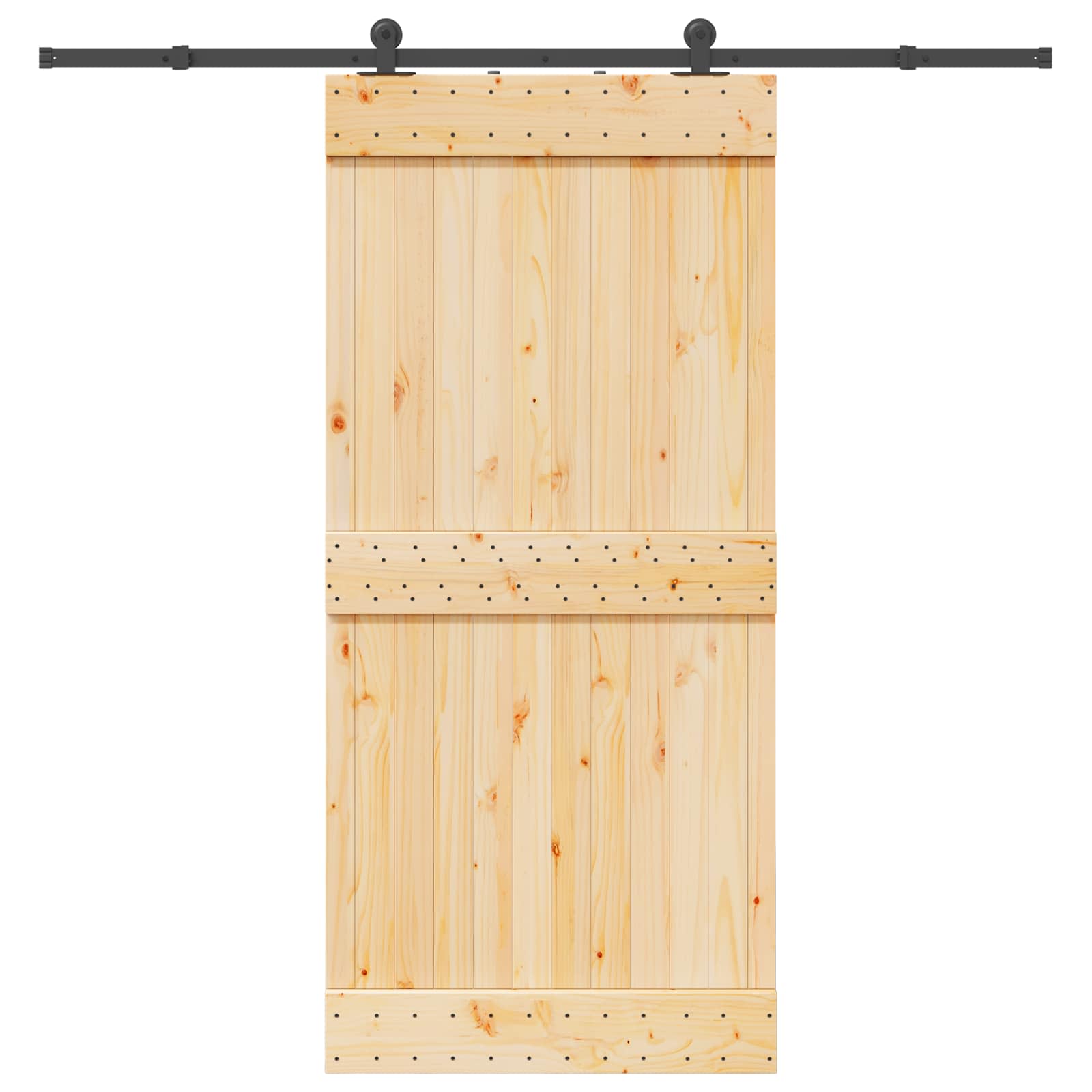 Klizna vrata NARVIK Prirodna i crna 95 x 210 cm (213,5 cm)
