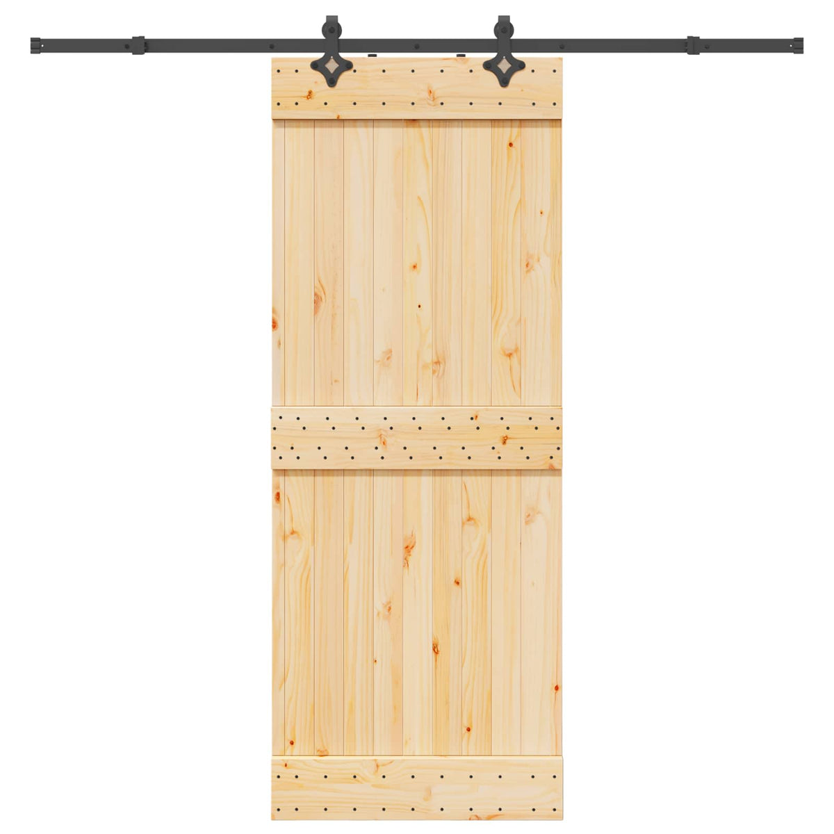 Klizna vrata NARVIK Prirodna i crna 80 x 210 cm (213,5 cm)