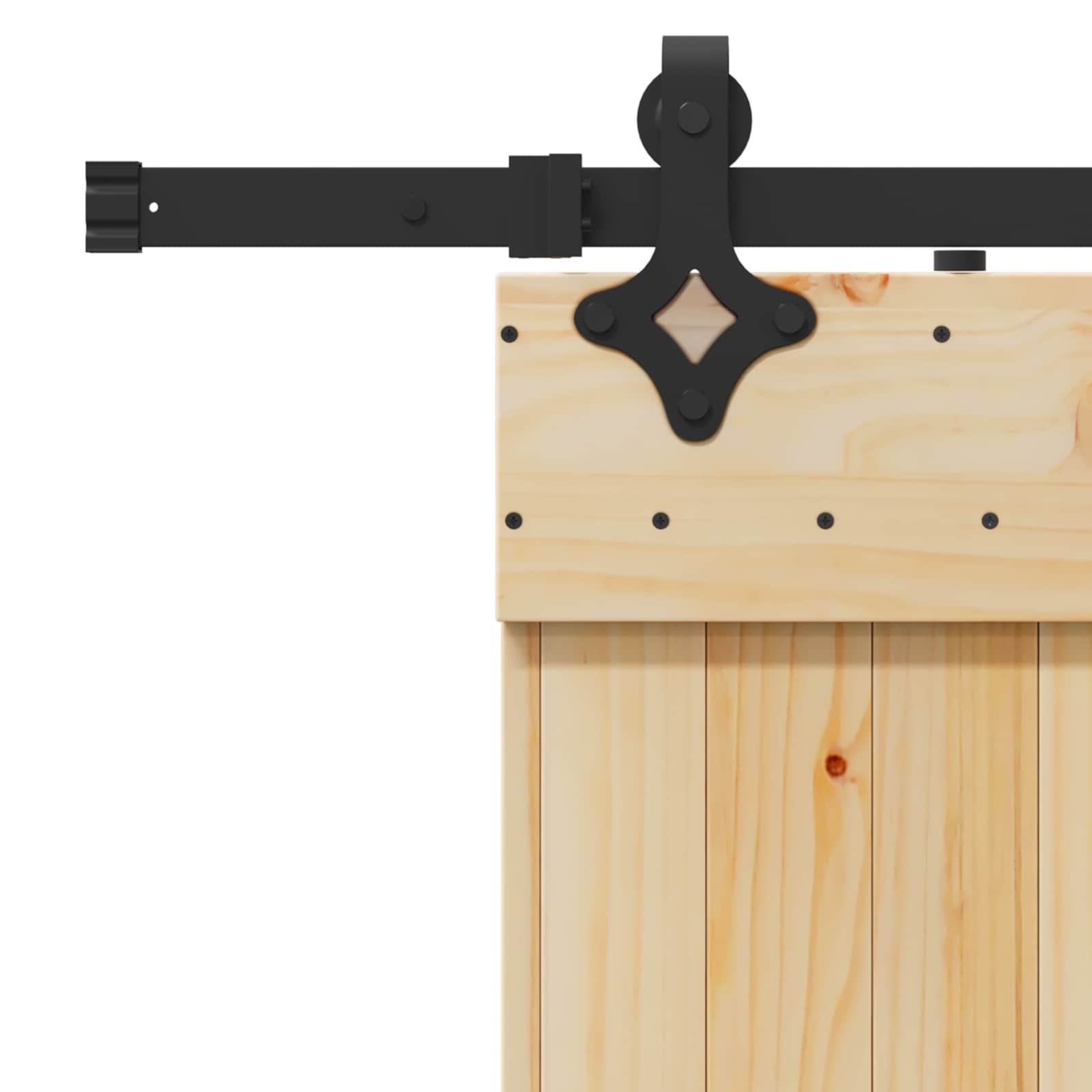 Klizna vrata NARVIK Prirodna i crna 95 x 210 cm (213,5 cm)