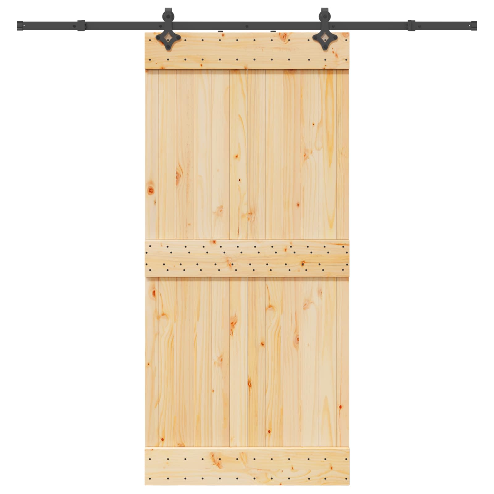 Klizna vrata NARVIK Prirodna i crna 95 x 210 cm (213,5 cm)