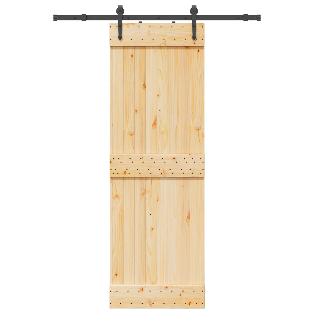 Klizna vrata NARVIK Prirodna i crna 70 x 210 cm (152,5 cm)