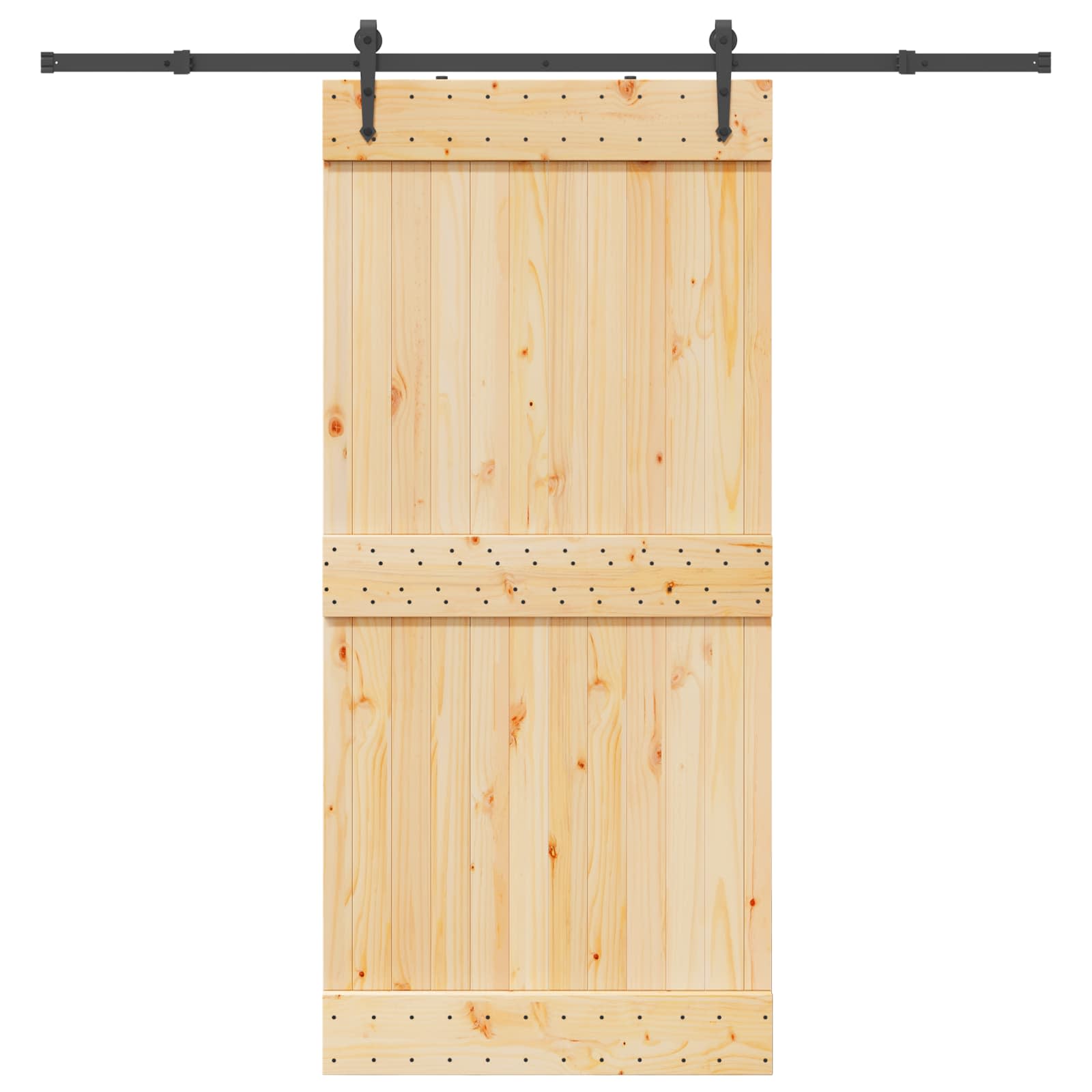 Klizna vrata NARVIK Prirodna i crna 95 x 210 cm (213,5 cm)