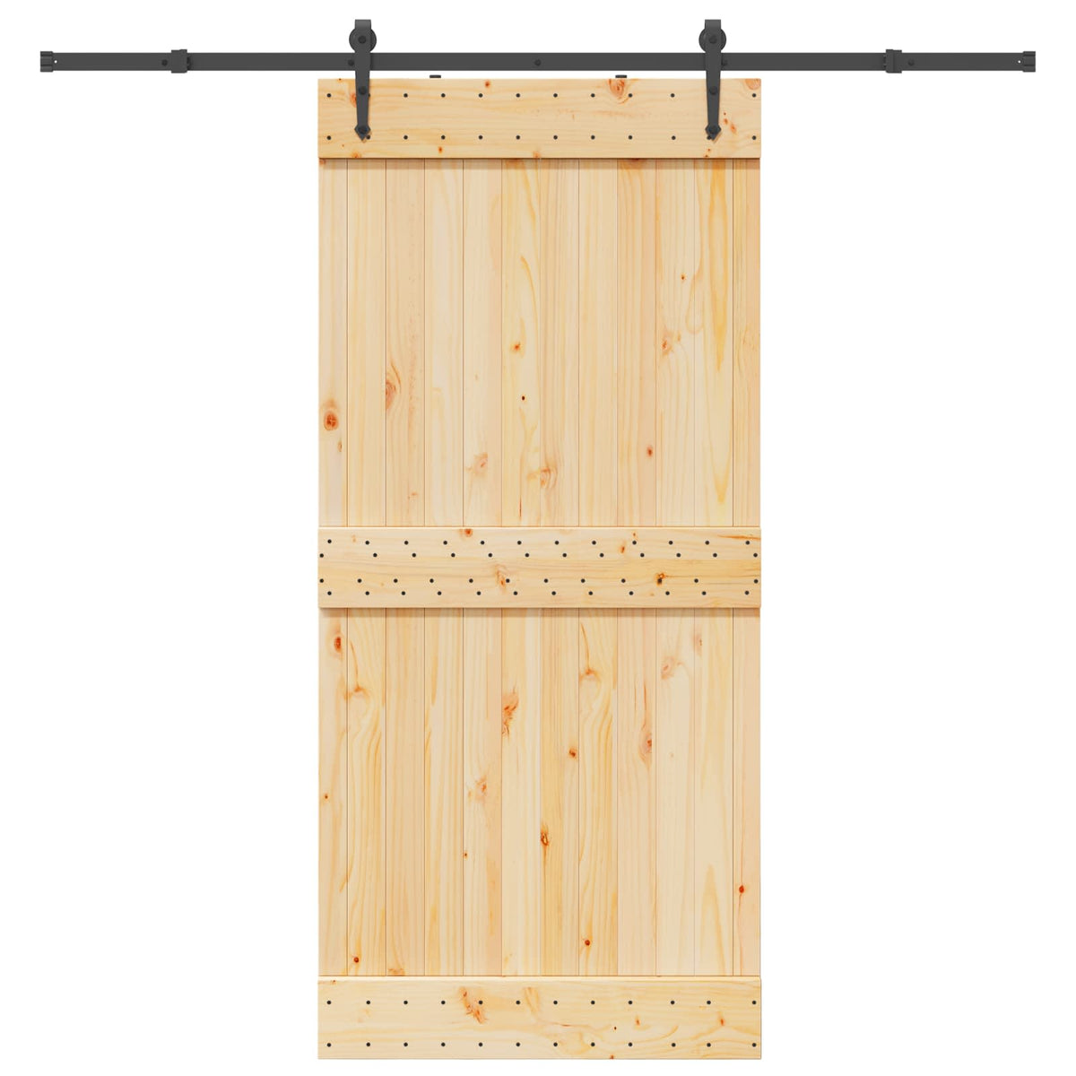 Klizna vrata NARVIK Prirodna i crna 95 x 210 cm (213,5 cm)
