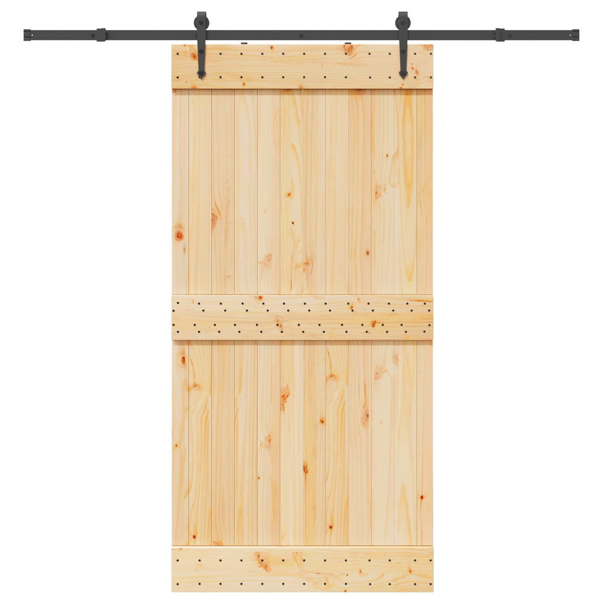Klizna vrata NARVIK Prirodna i crna 100 x 210 cm (213,5 cm)