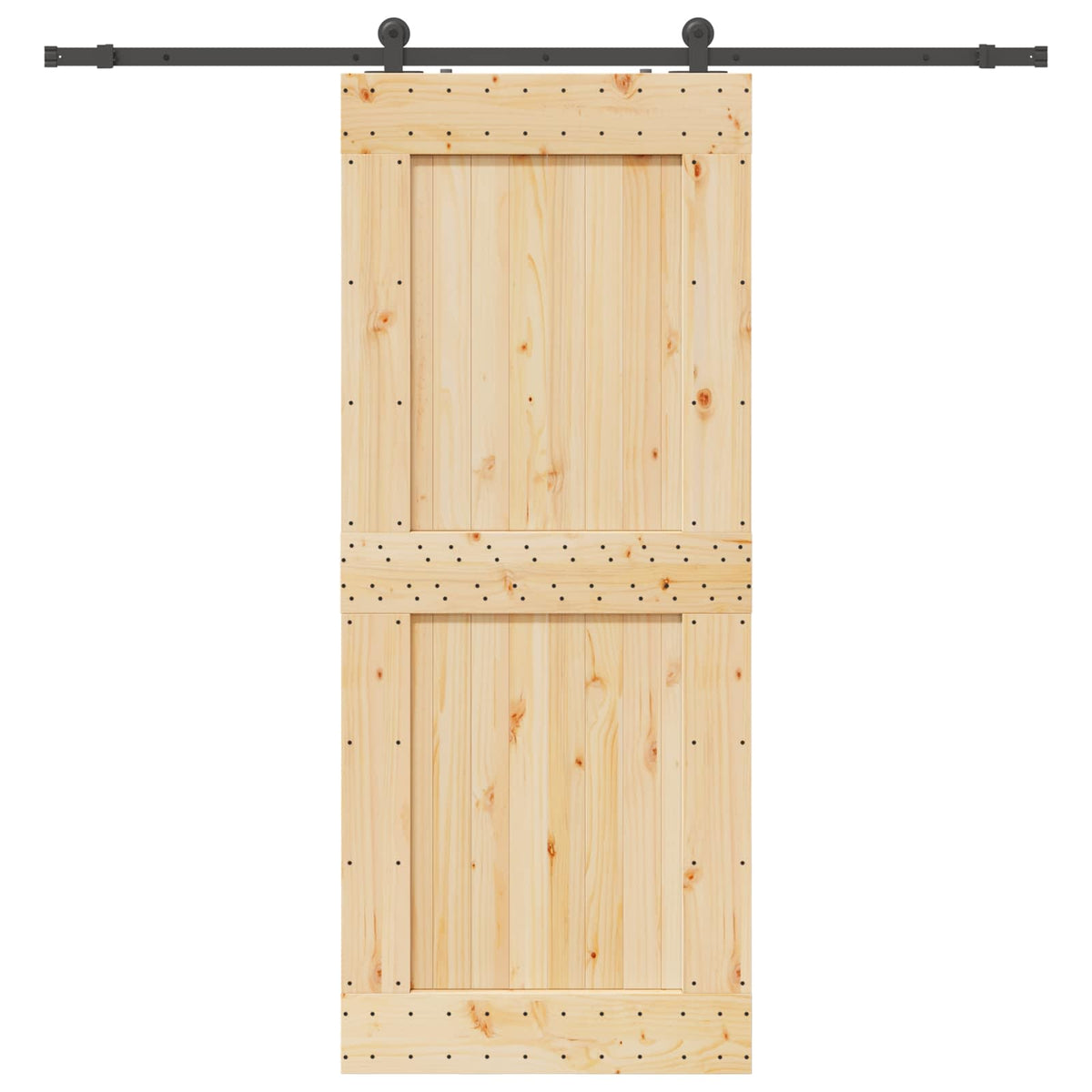 Klizna vrata NARVIK Prirodna i crna 95 x 210 cm (213,5 cm)