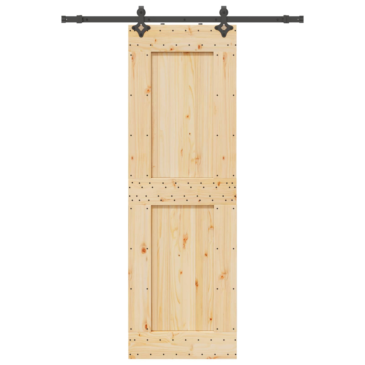 Klizna vrata NARVIK Prirodna i crna 70 x 210 cm (152,5 cm)