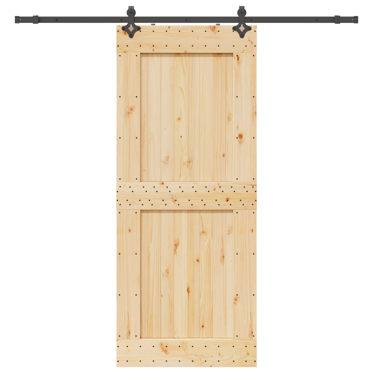 Klizna vrata NARVIK Prirodna i crna 95 x 210 cm (213,5 cm)