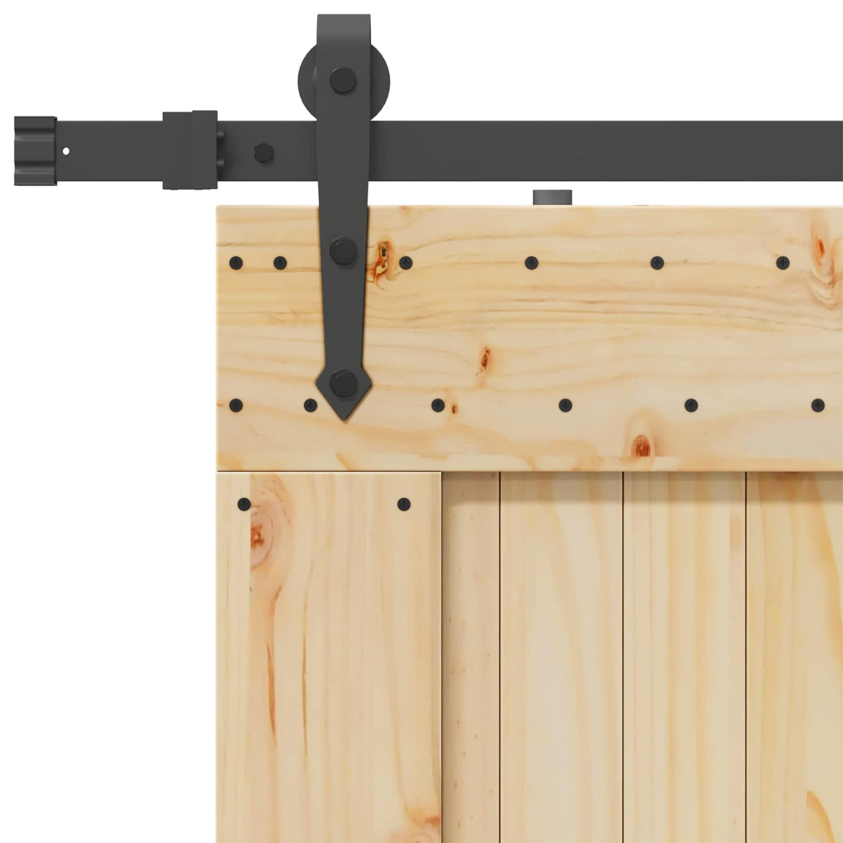 Klizna vrata NARVIK Prirodna i crna 80 x 210 cm (152,5 cm)