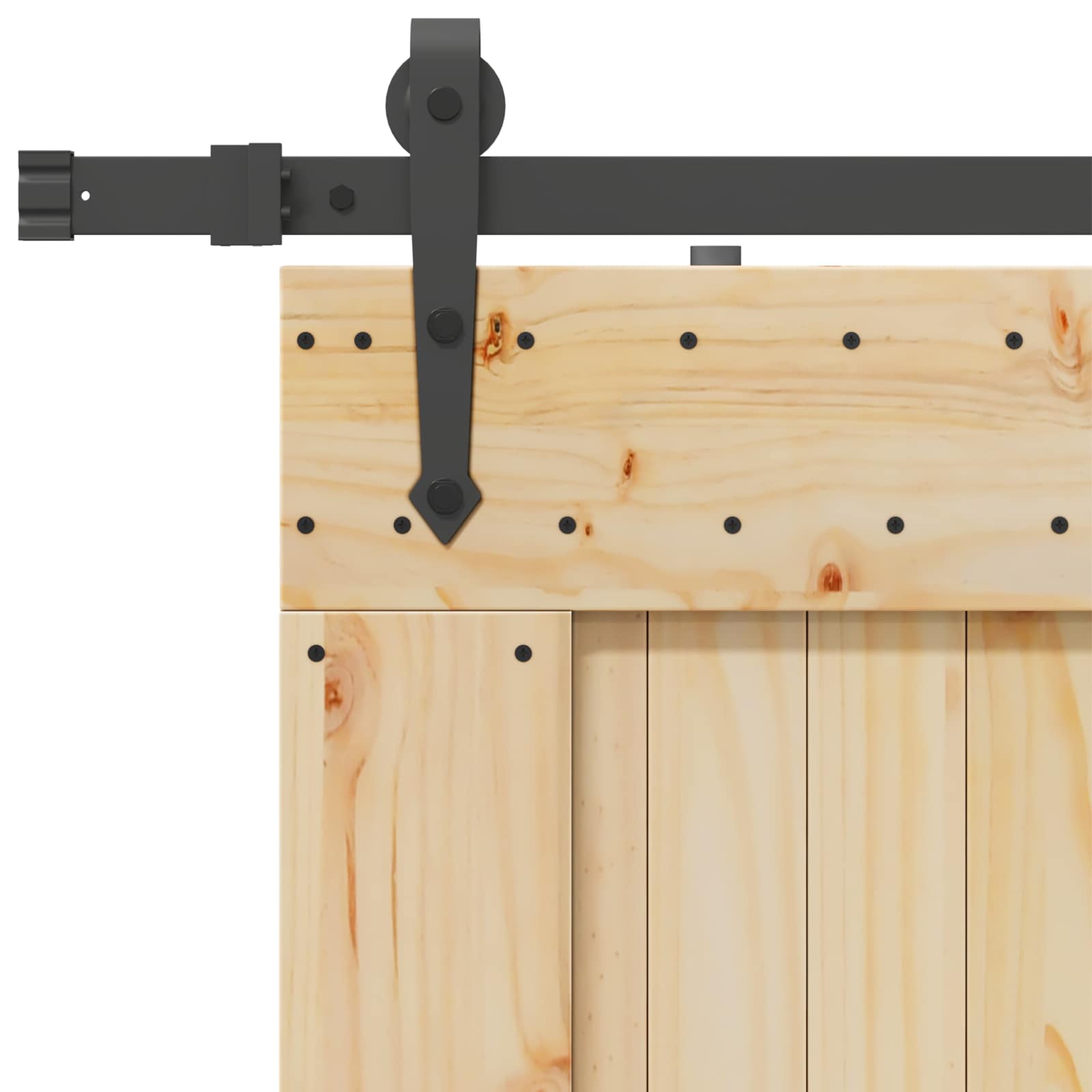 Klizna vrata NARVIK Prirodna i crna 95 x 210 cm (213,5 cm)