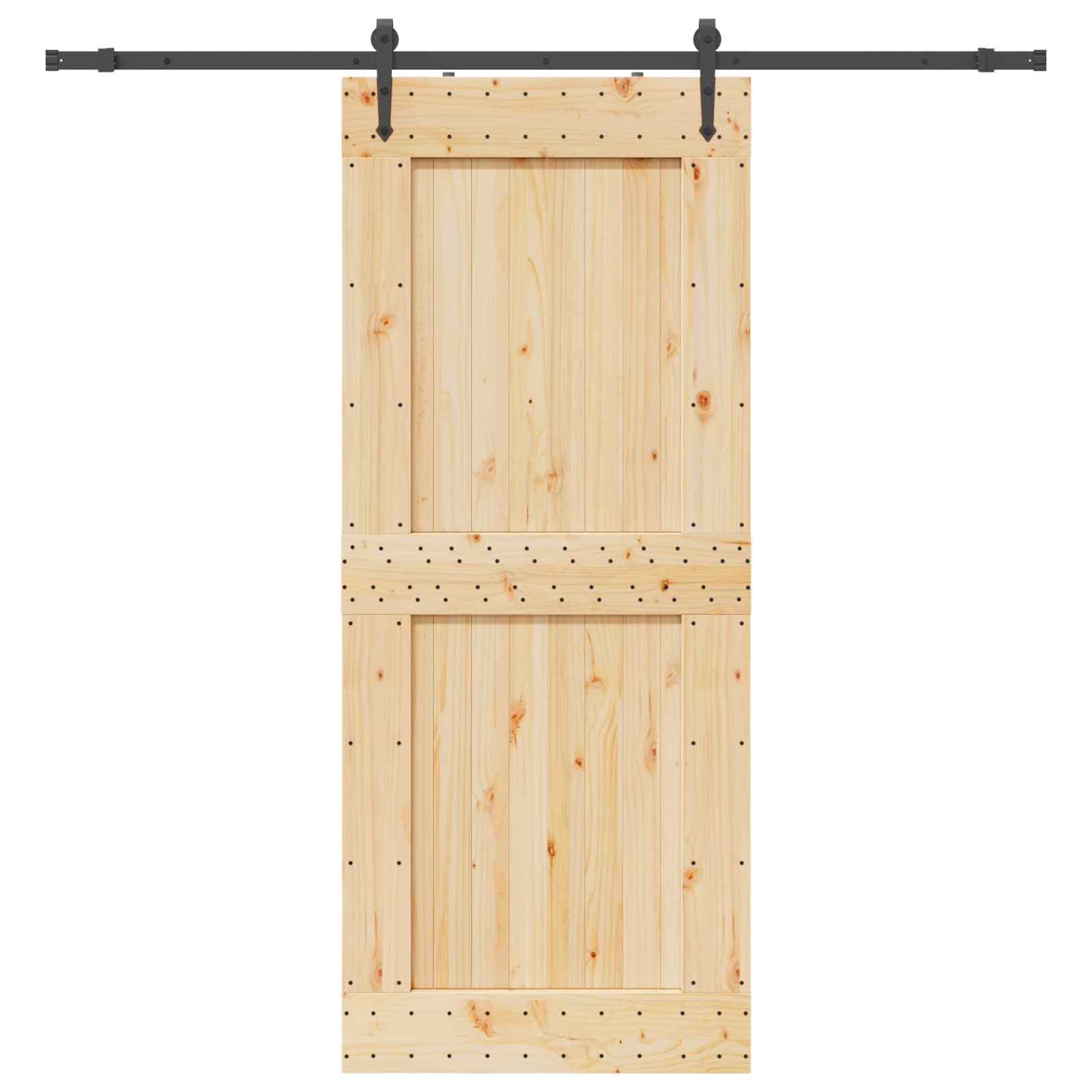 Klizna vrata NARVIK Prirodna i crna 95 x 210 cm (213,5 cm)