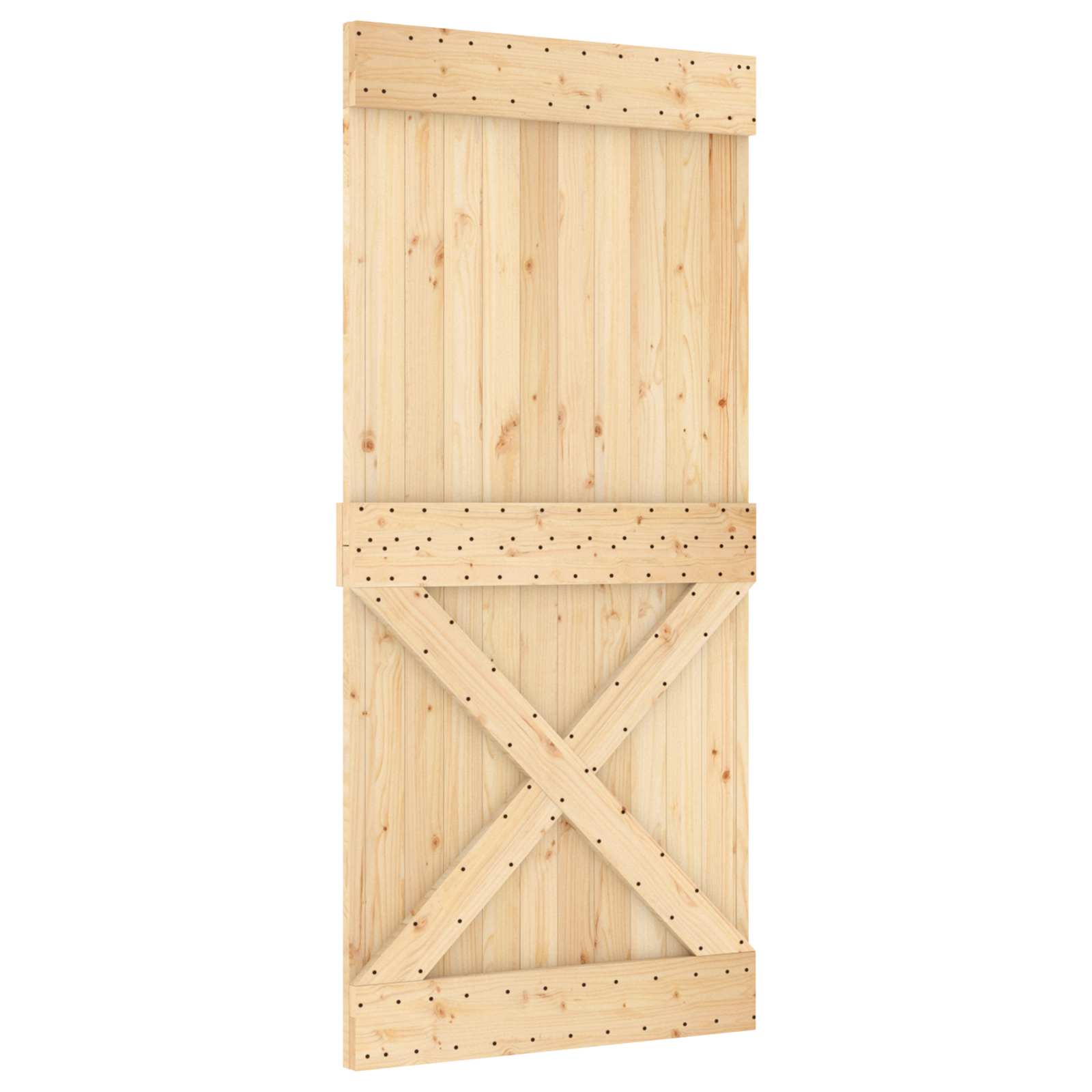 Klizna vrata NARVIK Prirodna i crna 95 x 210 cm (213,5 cm)