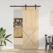 Klizna vrata NARVIK Prirodna i crna 85 x 210 cm (152,5 cm)