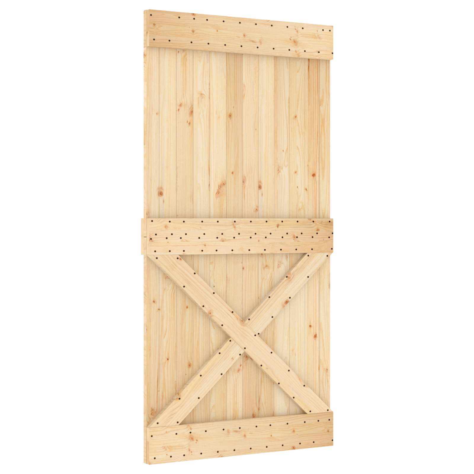 Klizna vrata NARVIK Prirodna i crna 100 x 210 cm (213,5 cm)