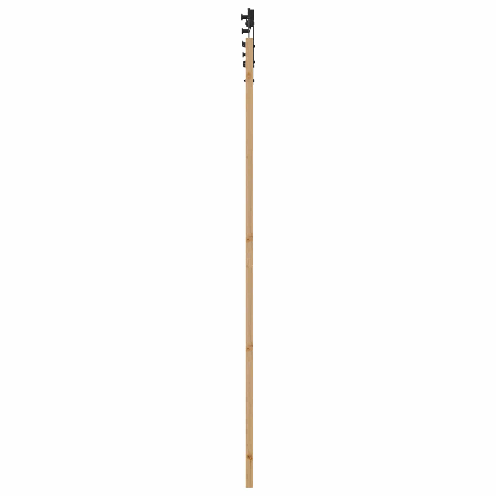 Klizna vrata Prirodna i crna 83 x 232 cm Masivna borovina