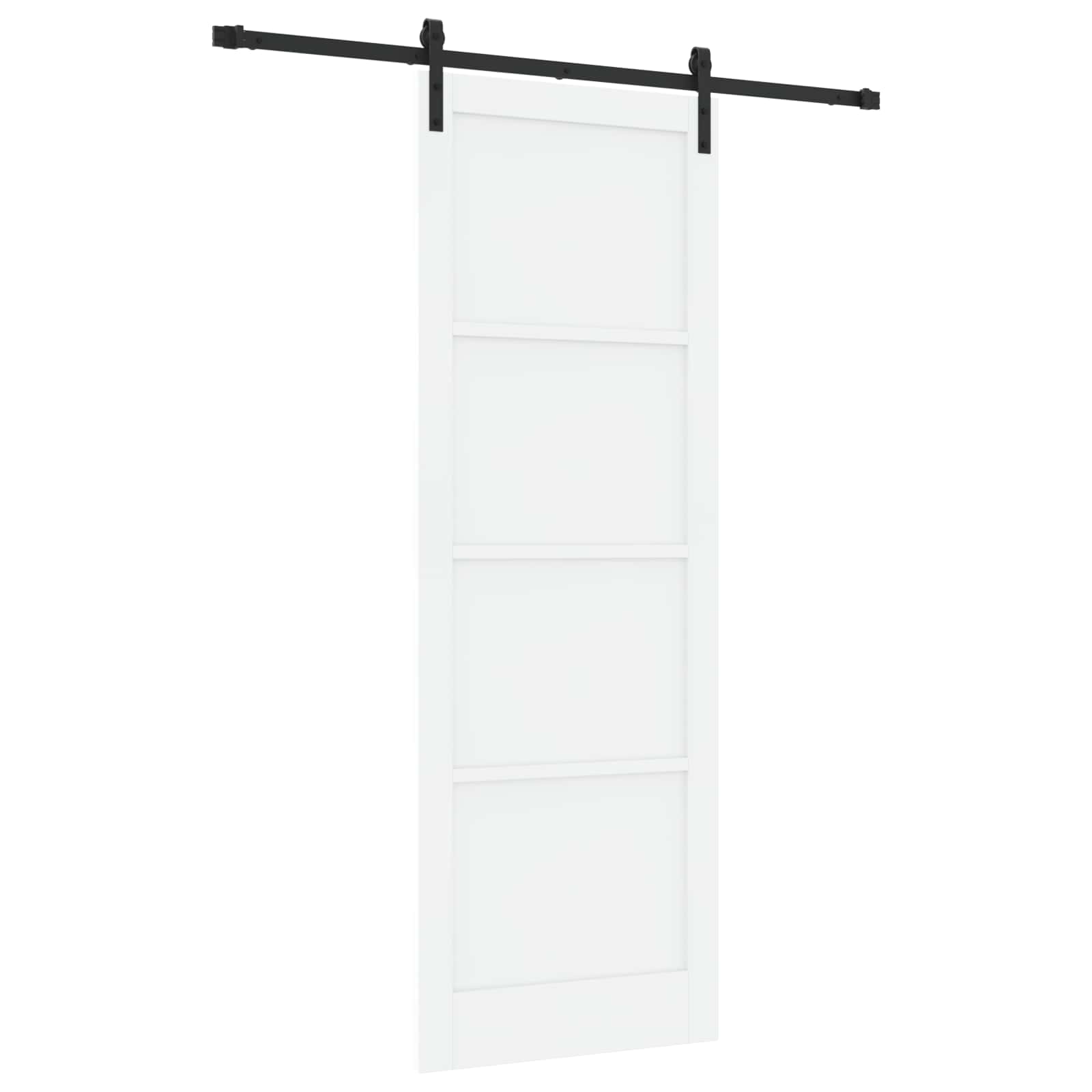 Klizna vrata Bijela i crna 83 x 232 cm Masivna borovina