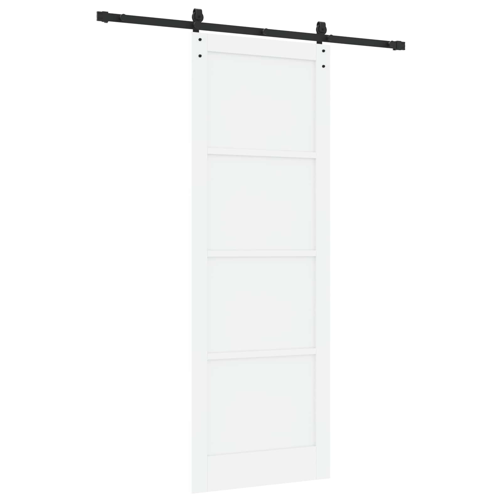 Klizna vrata Bijela i crna 83 x 232 cm Masivna borovina