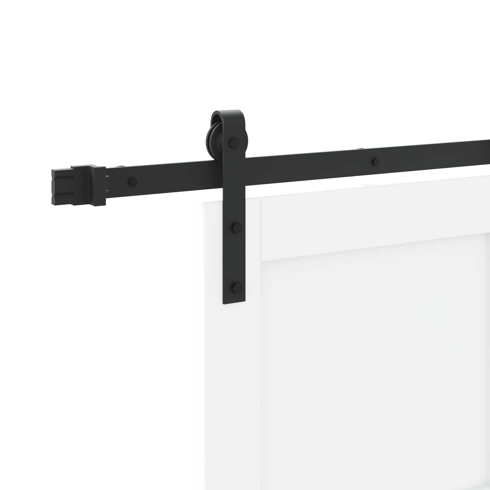 Klizna vrata Bijela i crna 83 x 202 cm Masivna borovina