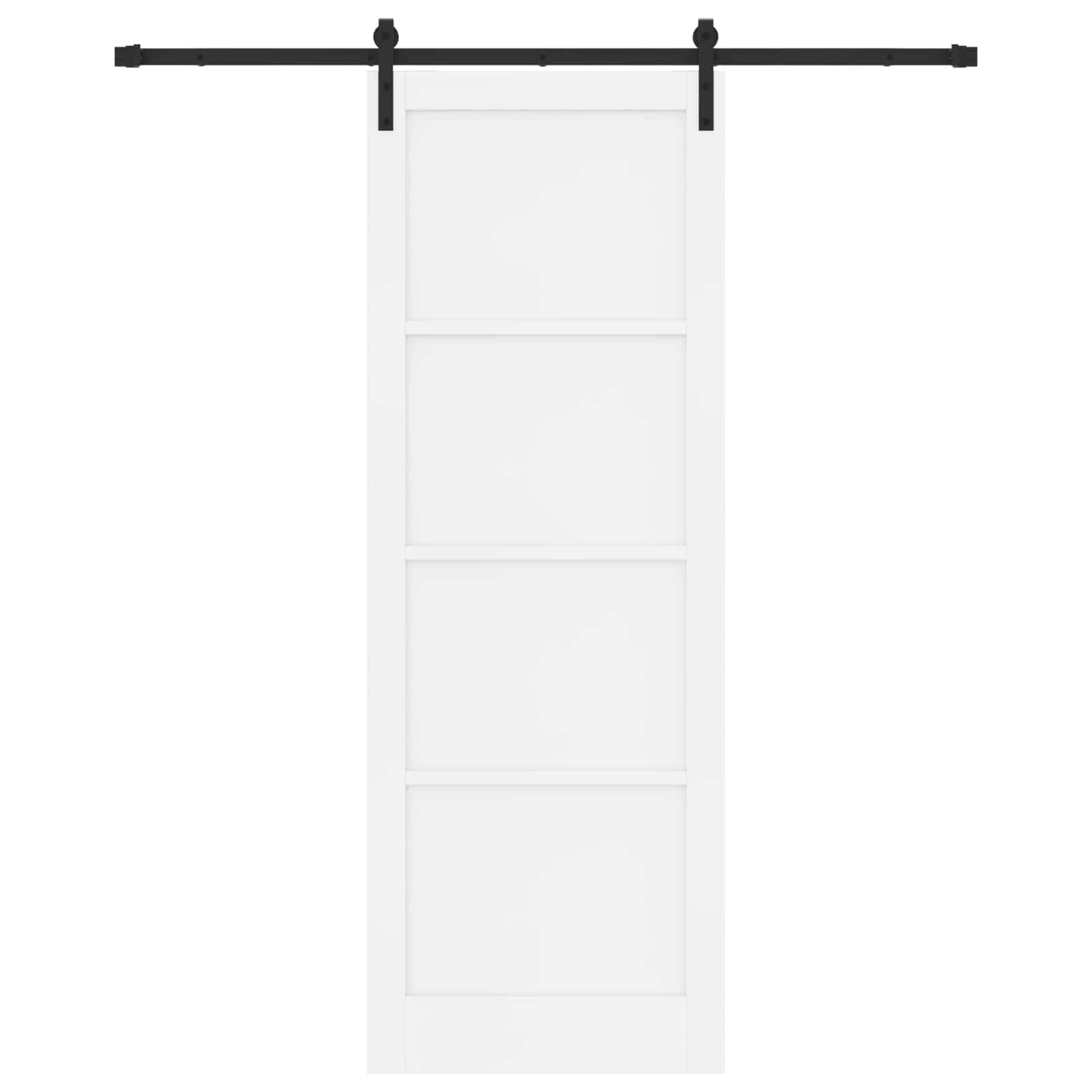 Klizna vrata Bijela i crna 83 x 232 cm Masivna borovina