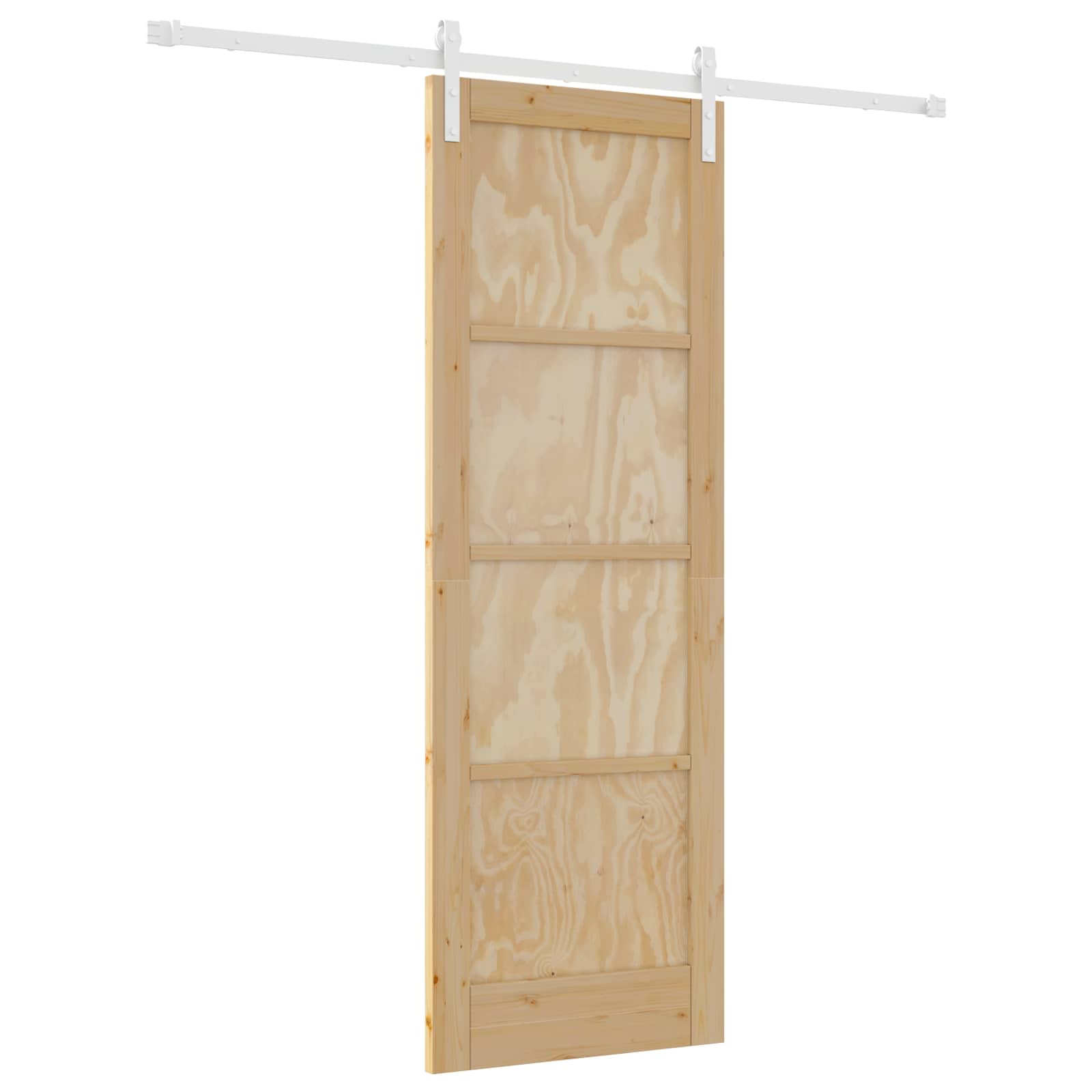 Klizna vrata Prirodna i bijela 73,5 x 211 cm Masivna borovina