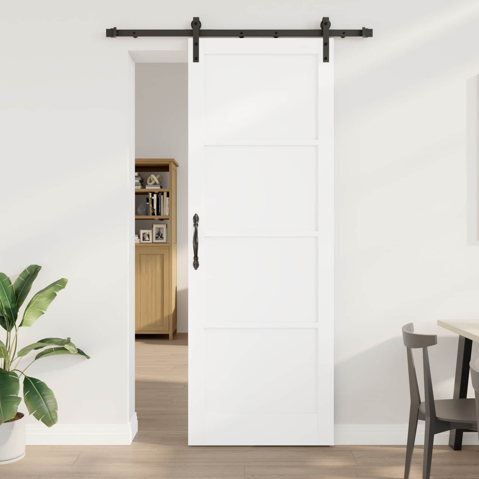 Klizna vrata Bijela 83 x 232 cm Masivna borovina