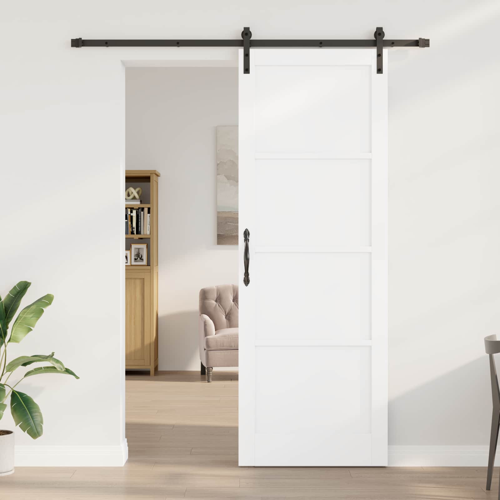 Klizna vrata Bijela 83 x 232 cm Masivna borovina