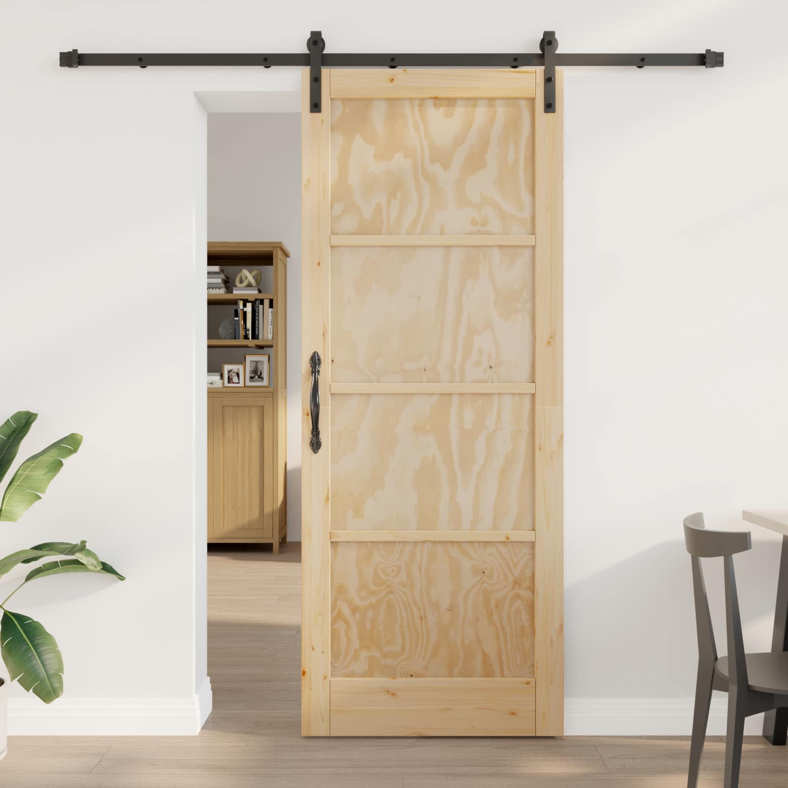 Klizna vrata Prirodna 83 x 211 cm Masivna borovina