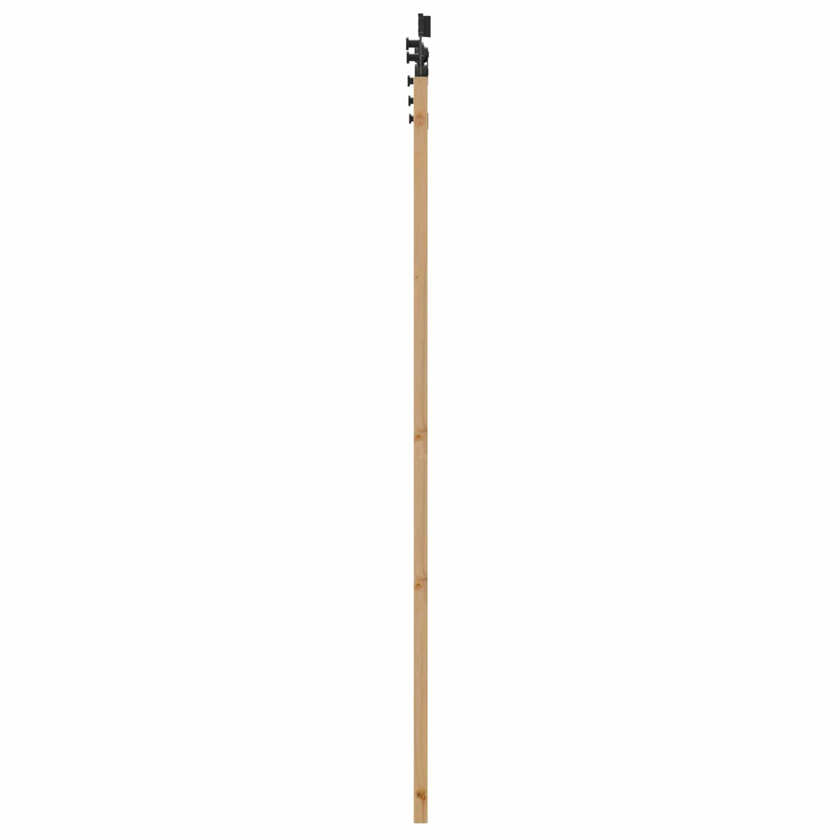Klizna vrata Prirodna i crna 61 x 198,5 cm Masivna borovina