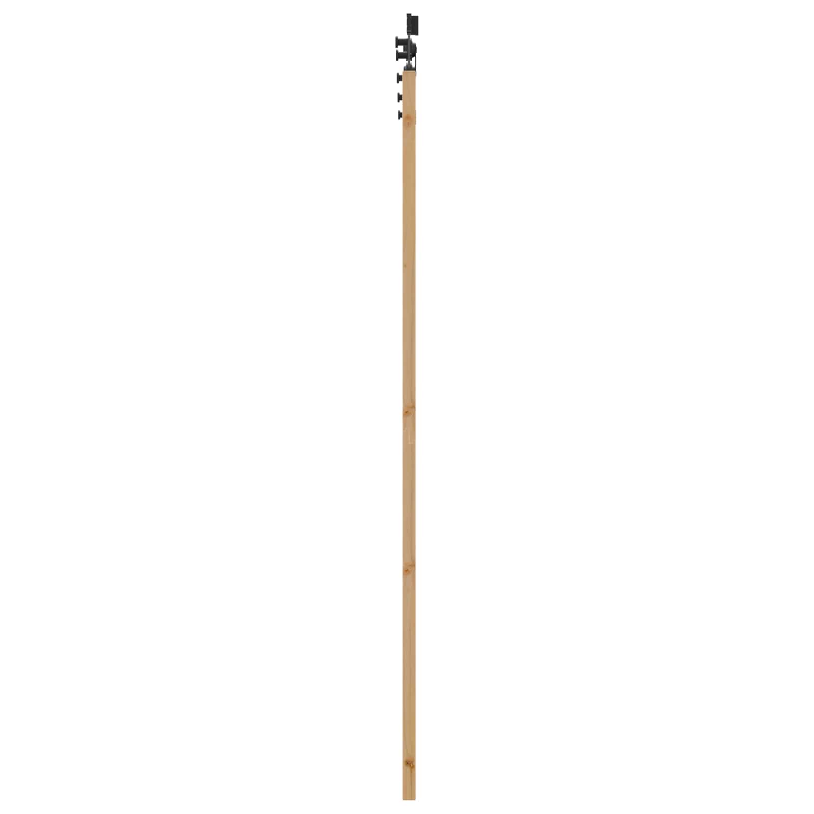 Klizna vrata Prirodna i crna 73,5 x 211 cm Masivna borovina