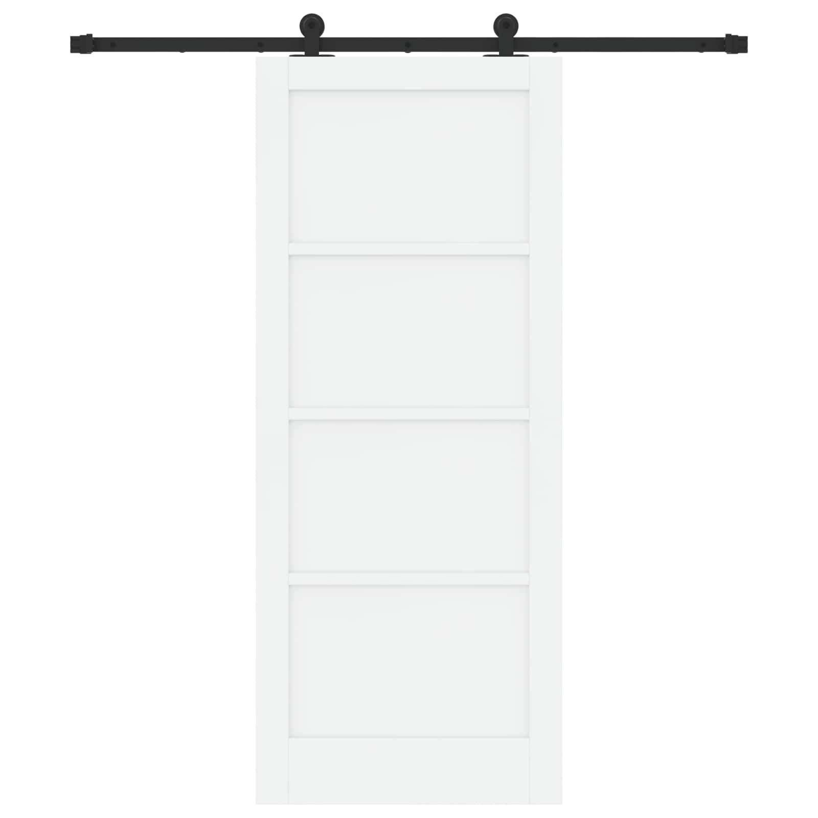 Klizna vrata Bijela i crna 83 x 202 cm Masivna borovina