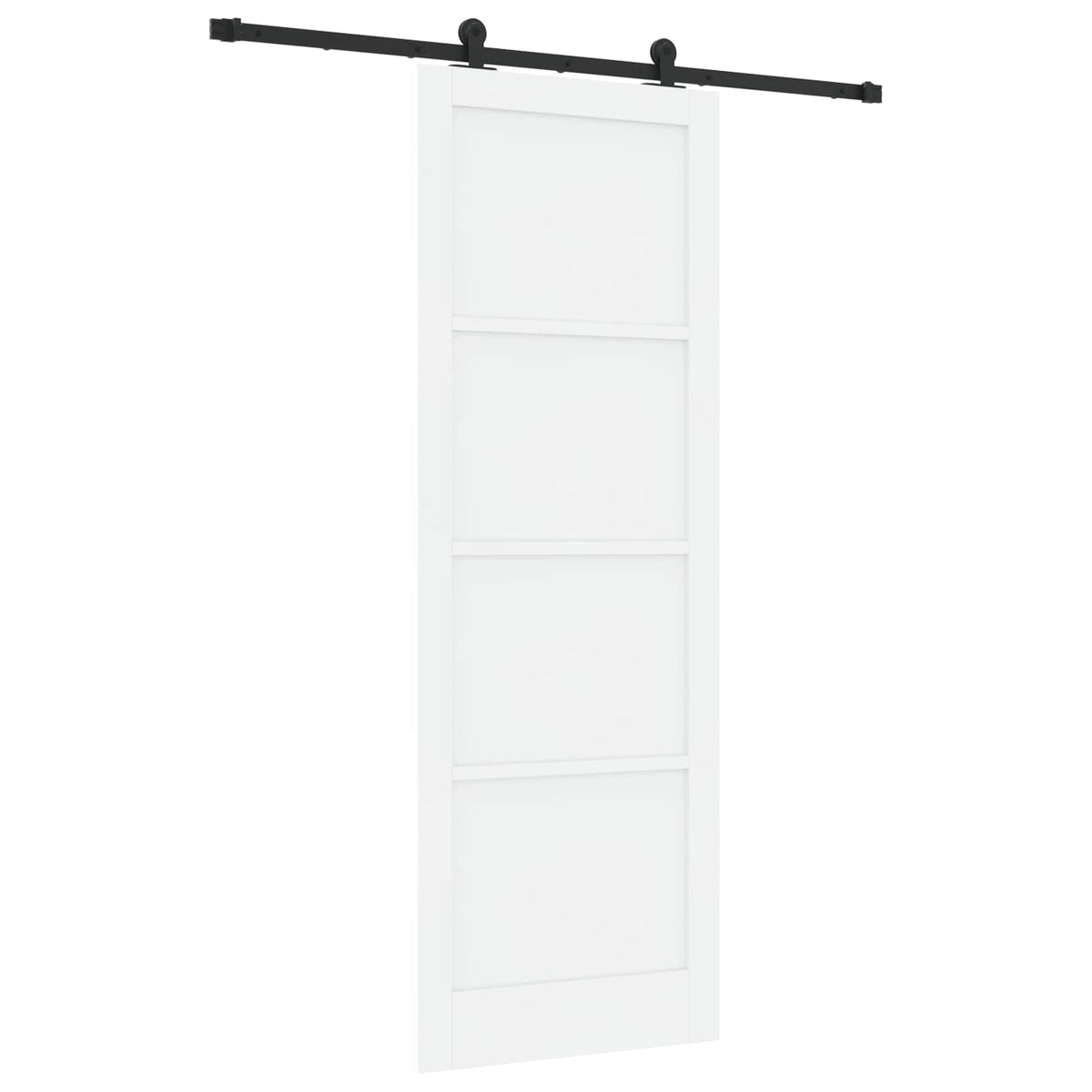 Klizna vrata Bijela i crna 83 x 232 cm Masivna borovina