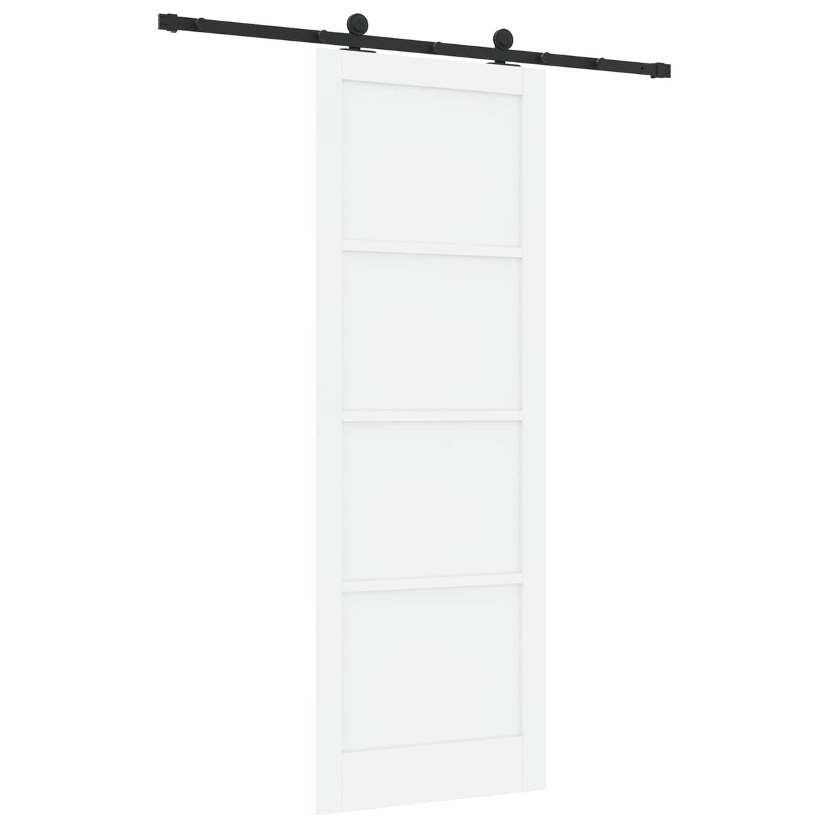 Klizna vrata Bijela i crna 83 x 232 cm Masivna borovina