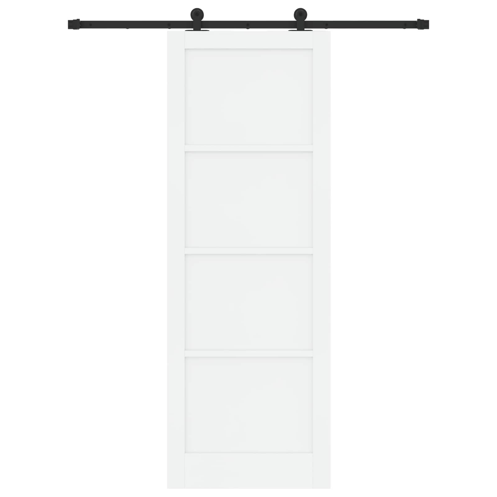 Klizna vrata Bijela i crna 83 x 232 cm Masivna borovina