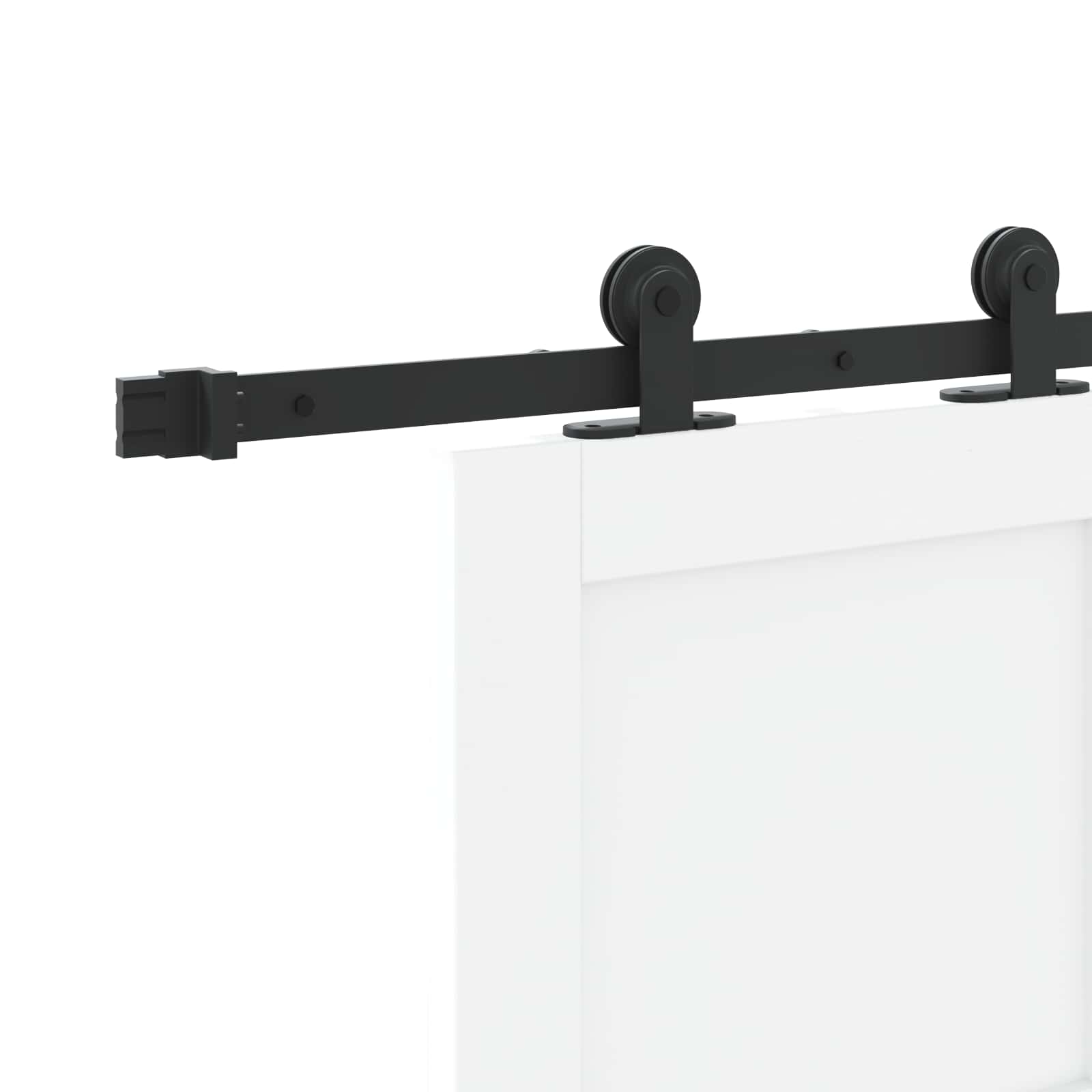 Klizna vrata Bijela i crna 83 x 202 cm Masivna borovina