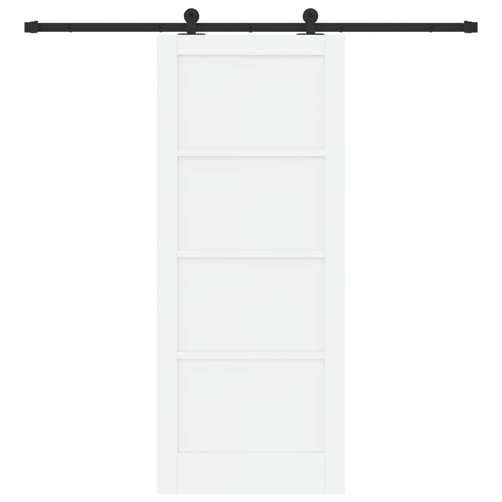 Klizna vrata Bijela i crna 83 x 202 cm Masivna borovina