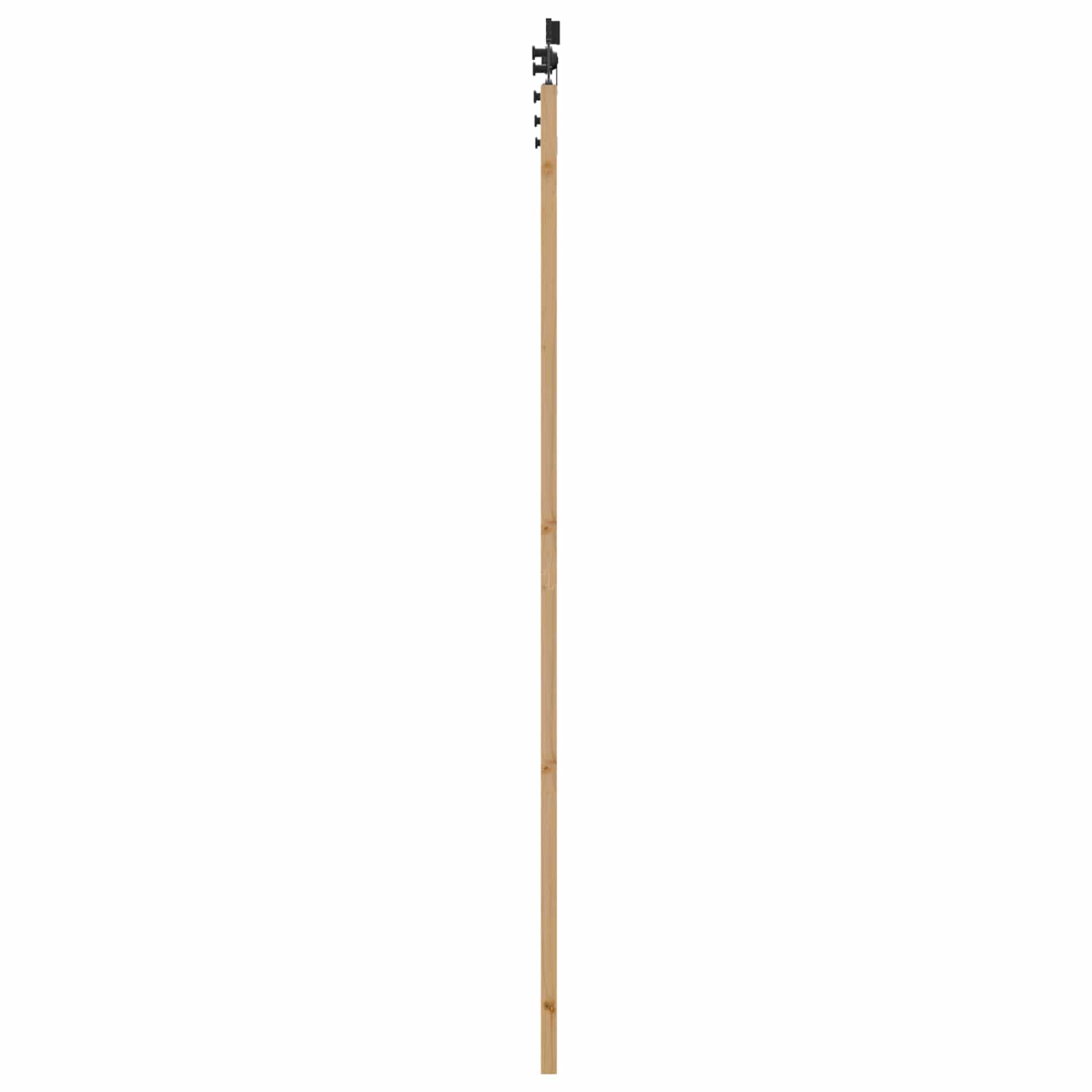 Klizna vrata Prirodna i crna 83 x 232 cm Masivna borovina