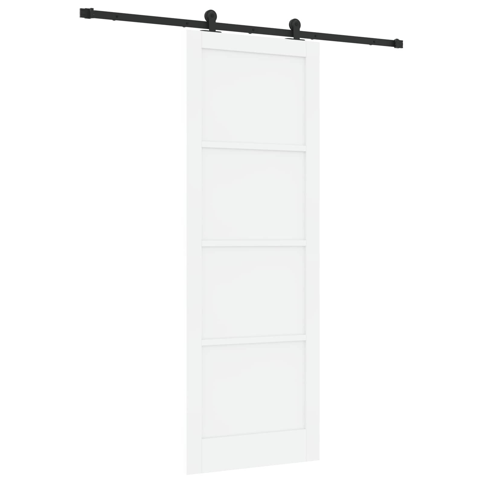 Klizna vrata Bijela i crna 83 x 232 cm Masivna borovina