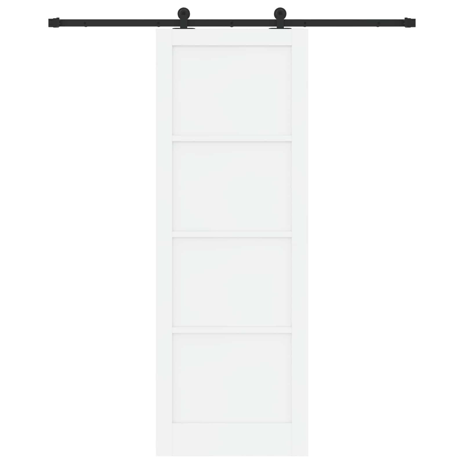 Klizna vrata Bijela i crna 83 x 232 cm Masivna borovina