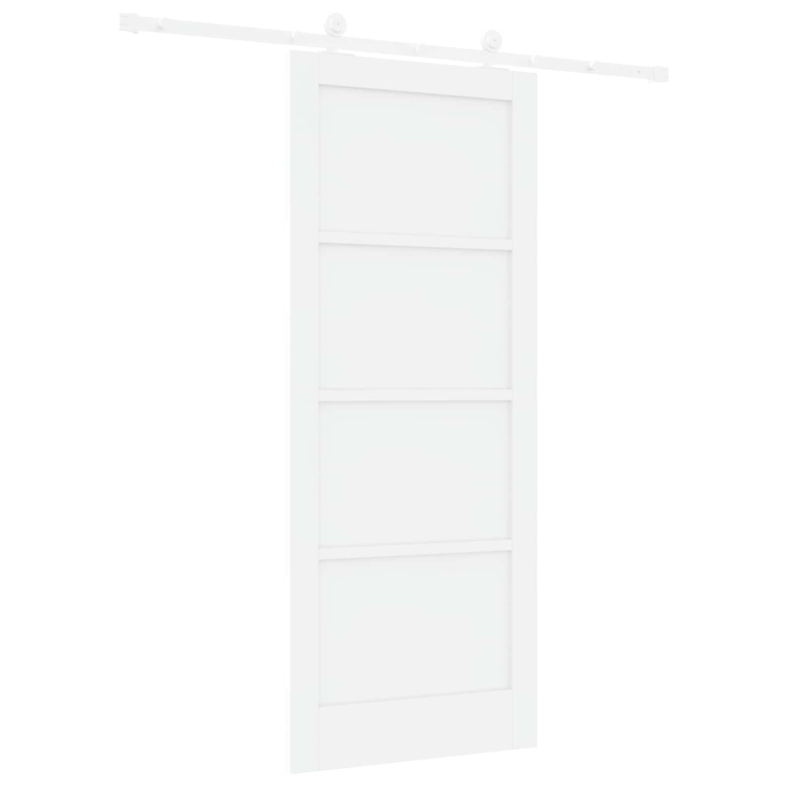 Klizna vrata Bijela 83 x 202 cm Masivna borovina
