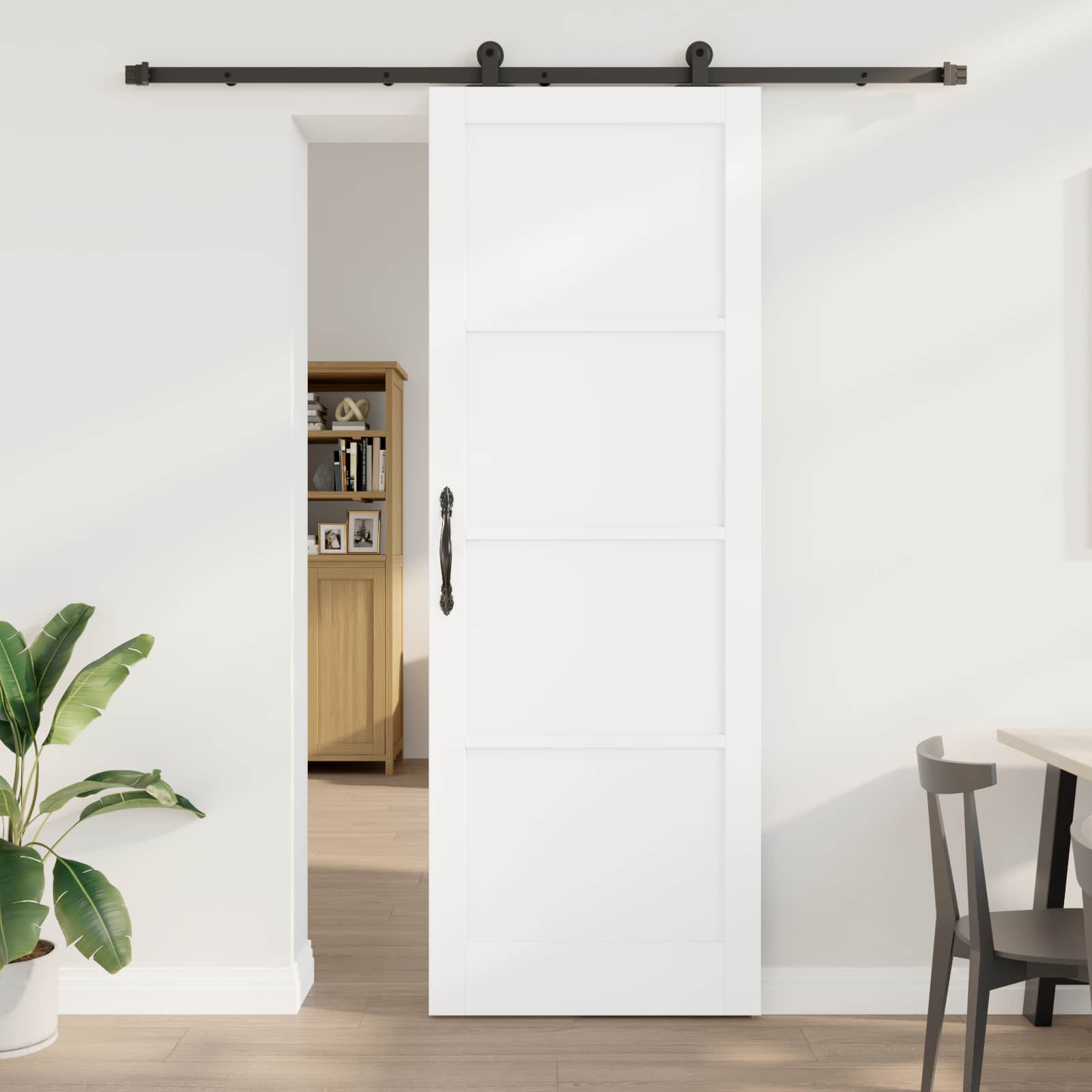 Klizna vrata ORKDAL Bijela 83 x 232 cm Masivna borovina