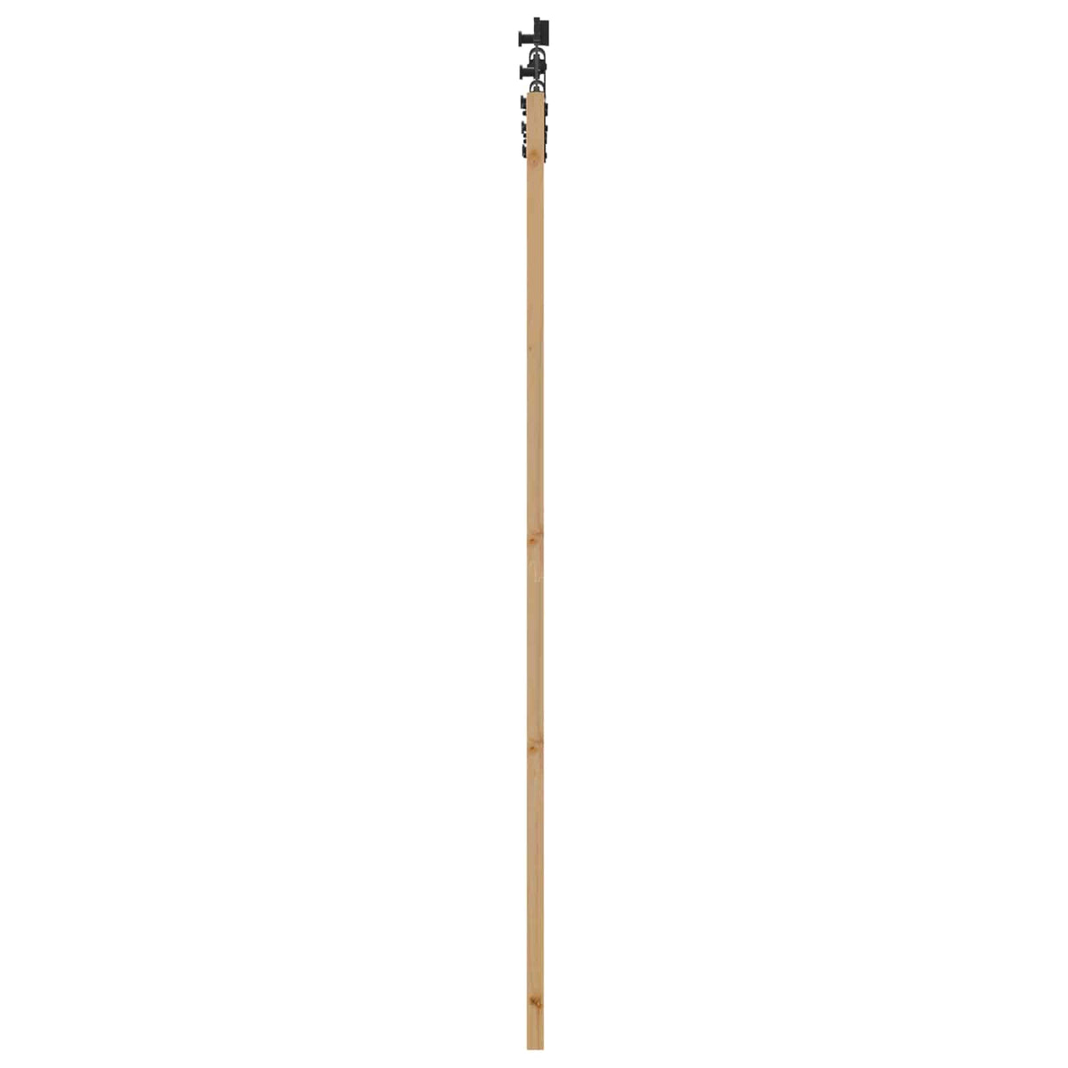 Klizna vrata Prirodna i crna 73,5 x 211 cm Masivna borovina
