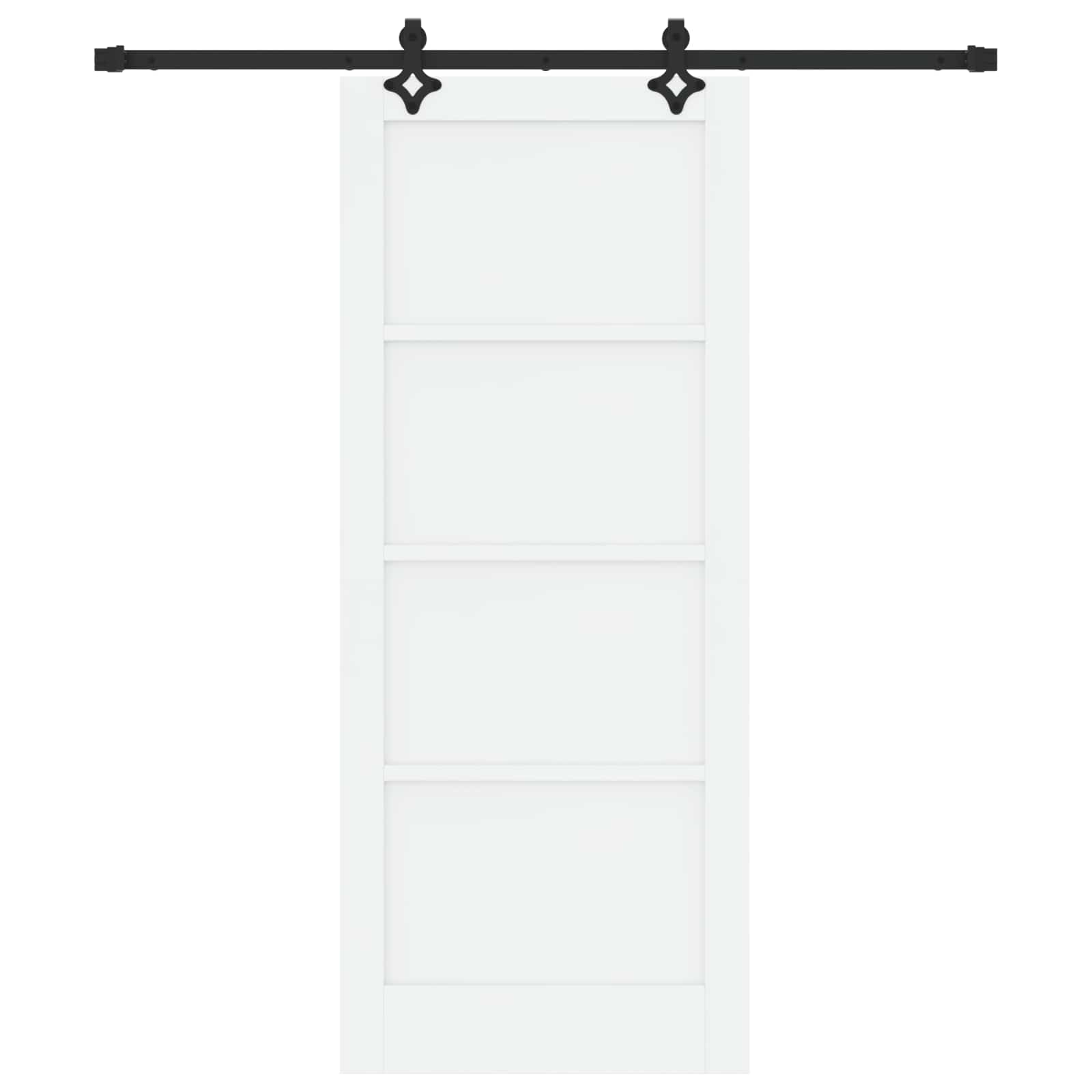 Klizna vrata Bijela i crna 83 x 202 cm Masivna borovina