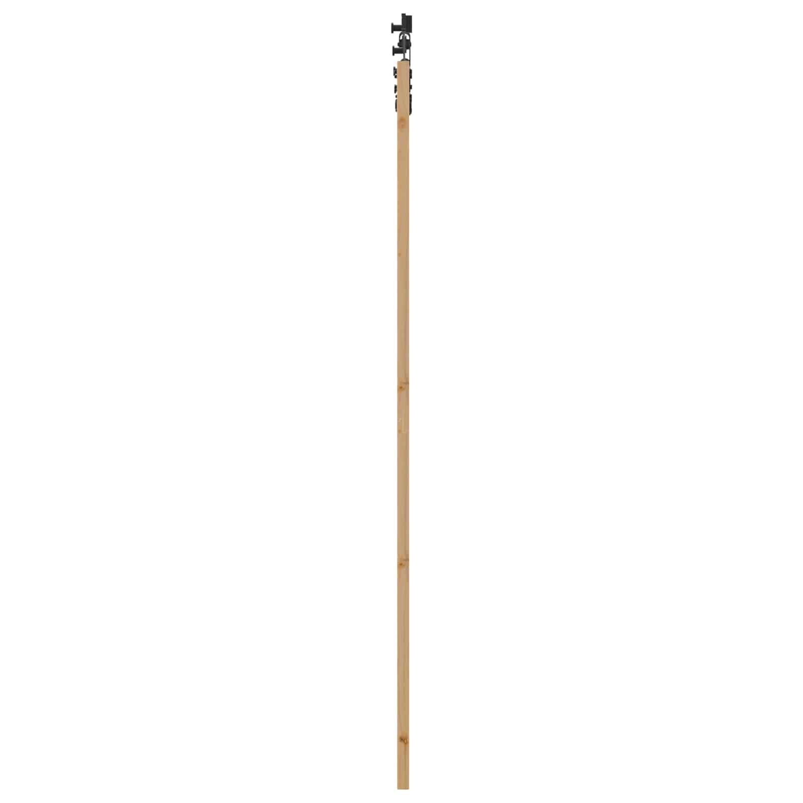 Klizna vrata Prirodna i crna 83 x 232 cm Masivna borovina