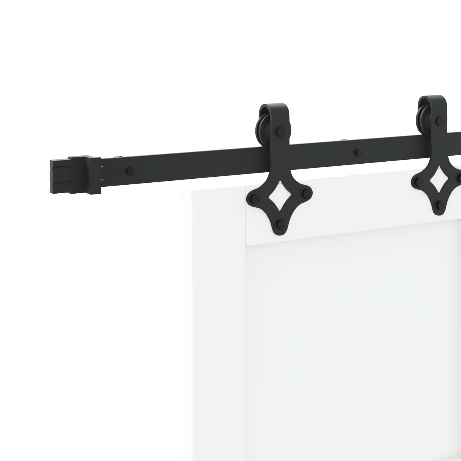 Klizna vrata Bijela i crna 83 x 202 cm Masivna borovina