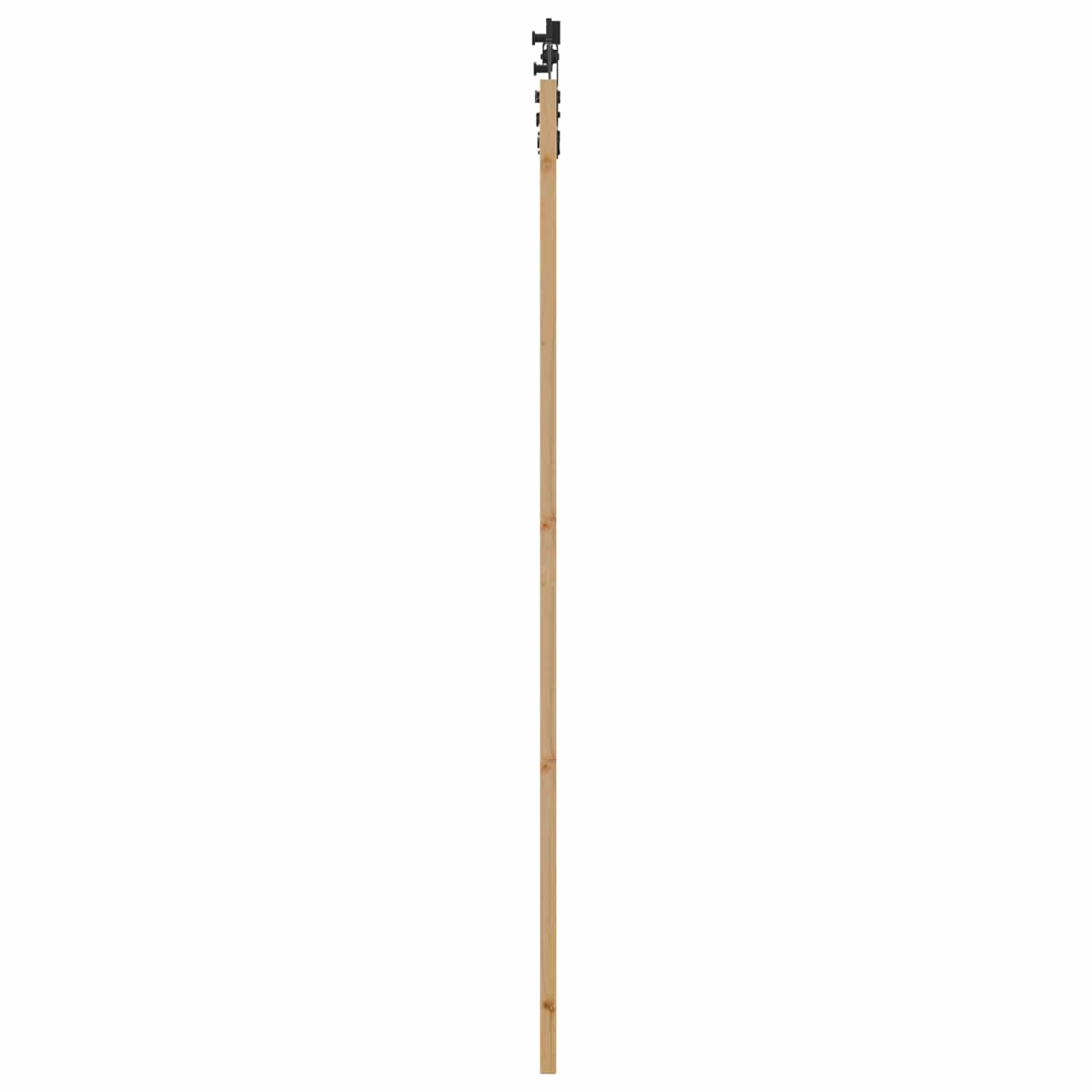 Klizna vrata Prirodna i crna 83 x 232 cm Masivna borovina