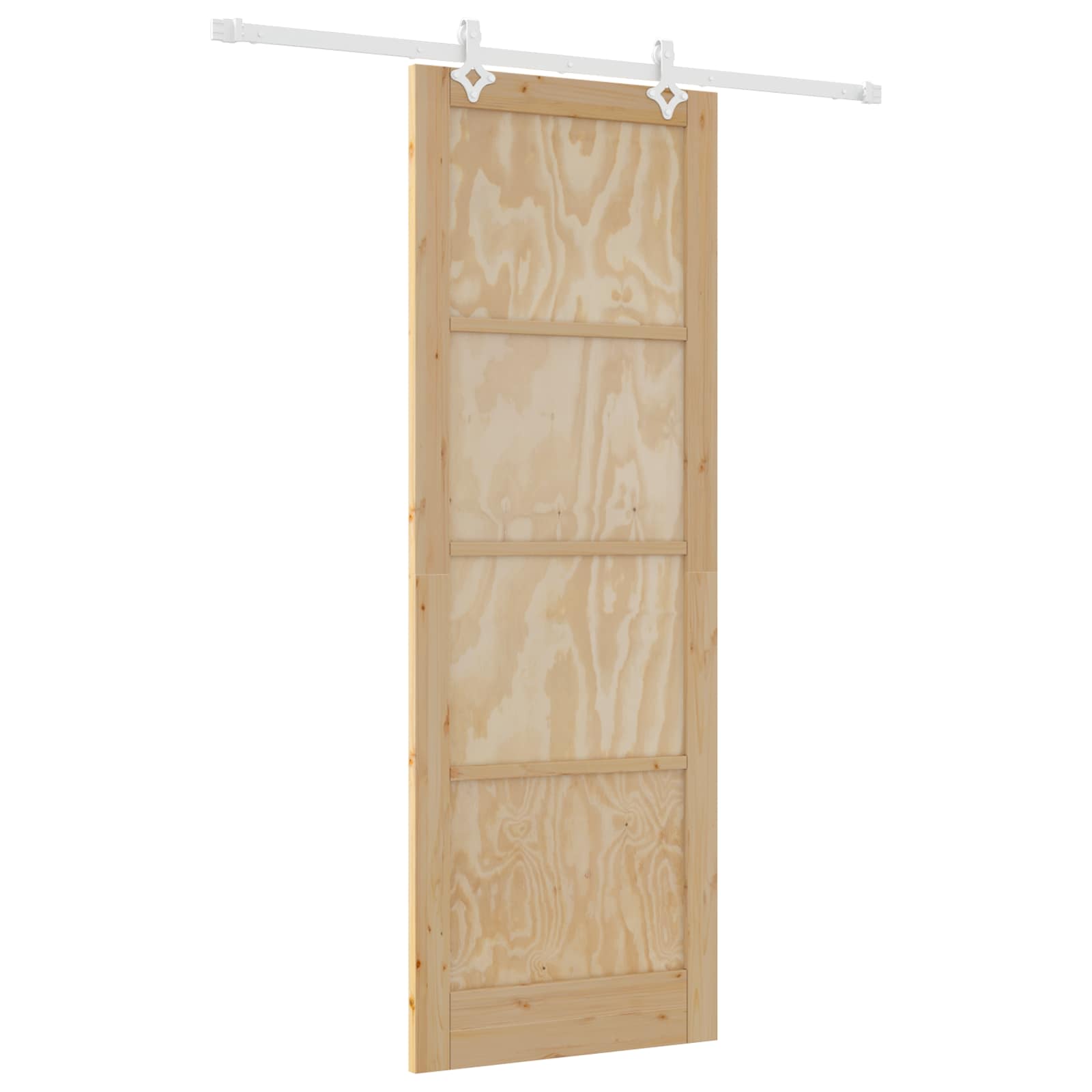 Klizna vrata Prirodna i bijela 83 x 232 cm Masivna borovina