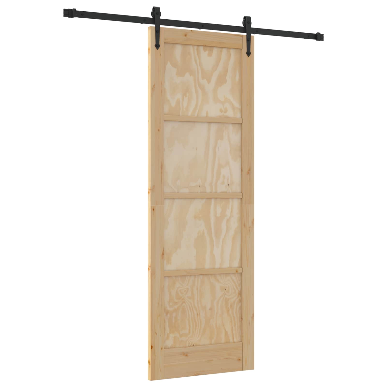 Klizna vrata ORKDAL Prirodna i crna 73,5 x 211 cm