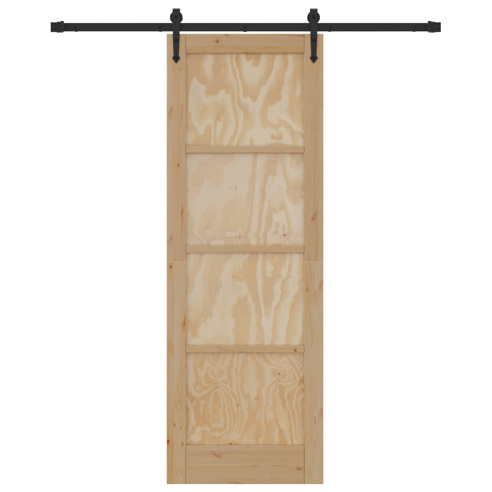 Klizna vrata ORKDAL Prirodna i crna 73,5 x 211 cm