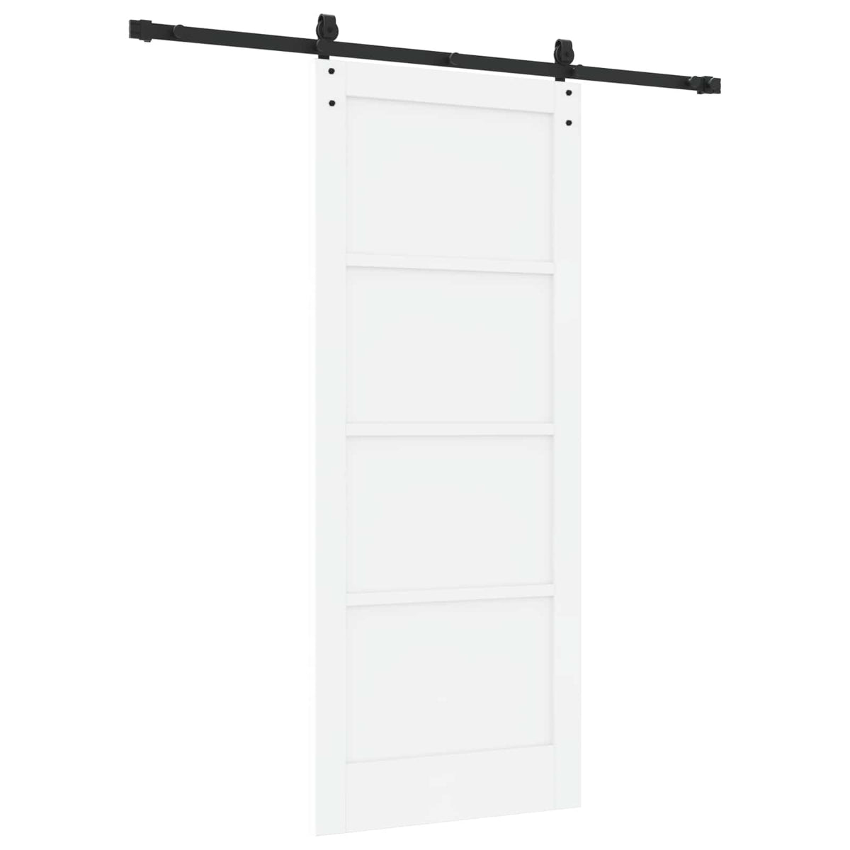 Klizna vrata ORKDAL Bijela i crna 83 x 202 cm Masivna borovina
