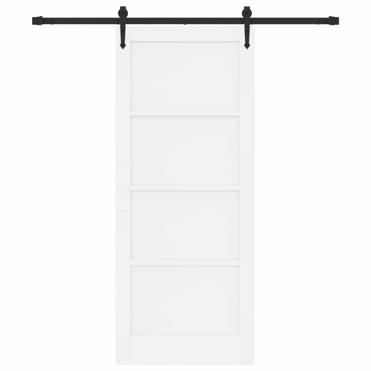 Klizna vrata ORKDAL Bijela i crna 83 x 202 cm Masivna borovina