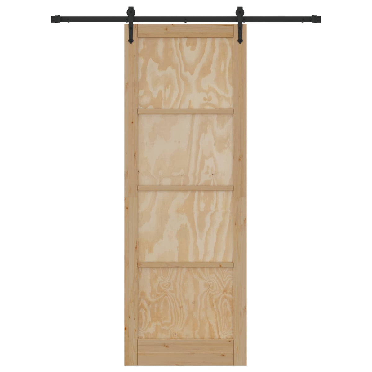Klizna vrata ORKDAL Prirodna i crna 83 x 232 cm